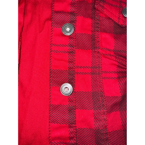 Cato Red and Black Plaid Sleeveless Button Down Top Vest - Women's XL - Picture 5 of 6